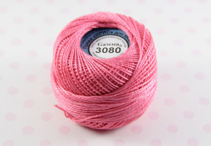 Пряжа Ирис 100% хлопок 10г 82м №3080 яр.розовый